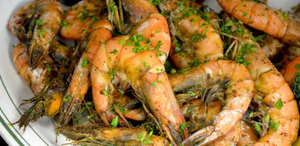 Plate of shrimp