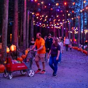 The Glowing Pumpkin Trail at Roba Family Farms in North Abington Township, PA