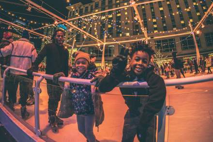 Ice skating at the Gallivan is an all-ages activity.