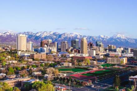 Salt Lake City Skyline in the springtime