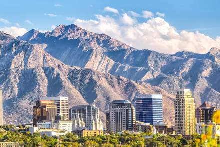 Salt Lake City Skyline in the summer