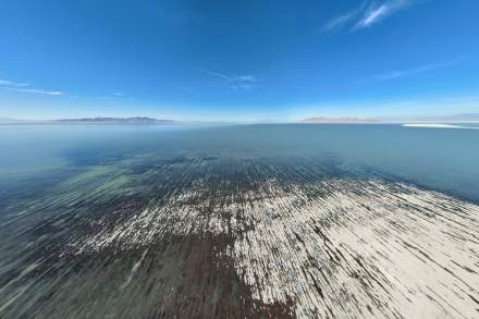 Drone aerial of the Great Salt Lake