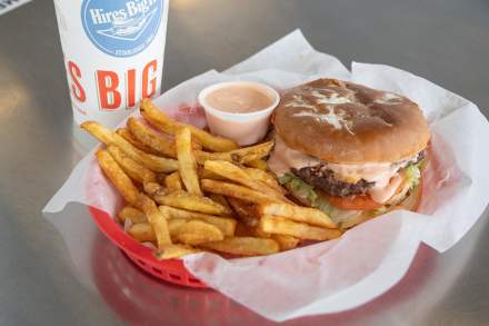 Image of Hires Big H Burger and Soda.