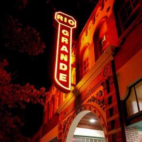 Rio Grande Theater theater night sign