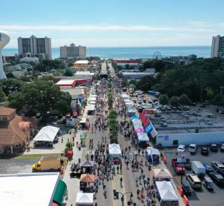 Irish Italian Festival Drone shot