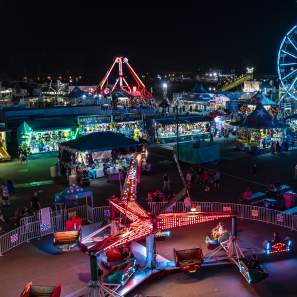 New York State Fair Midway at Night
