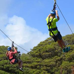 Ziplining at Kersey Valley Attractions