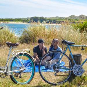 Cycling picnic on the Oregon Coast