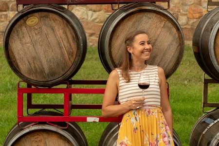 Doukenie Wine Barrels Woman