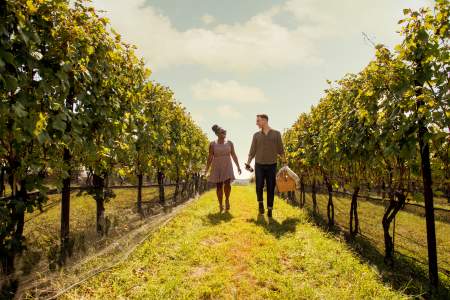 Stone Tower Couple in Vines
