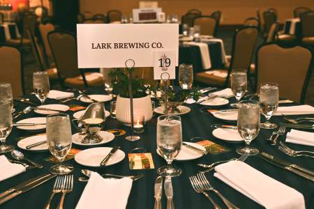 Close up of a table at the 2026 Visit Loudoun Annual Meeting