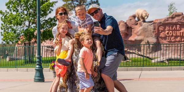 family selfie at Bear-Country