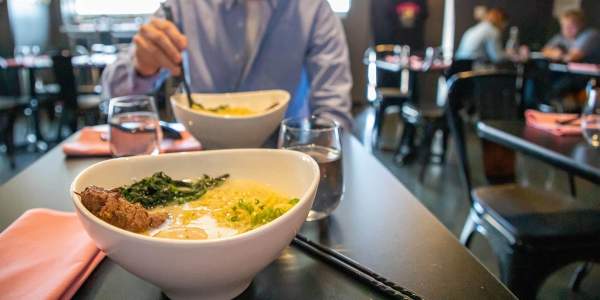 two bowls of ramen at the locally owned restaurant bokujo in rapid city