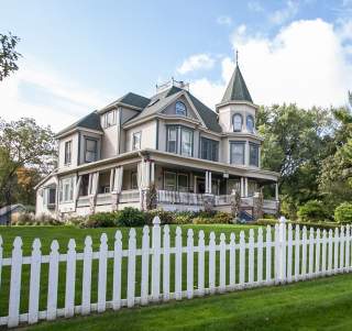 Summer Day at the Cherry Tree Inn behind the white picket fence