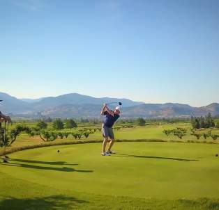 Roger Sleiman golfing at Harvest Golf Club