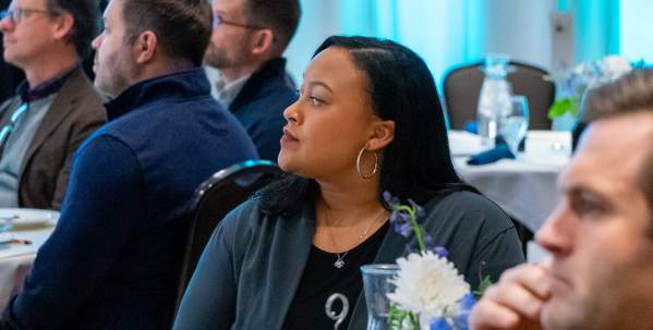 Woman at a meeting event