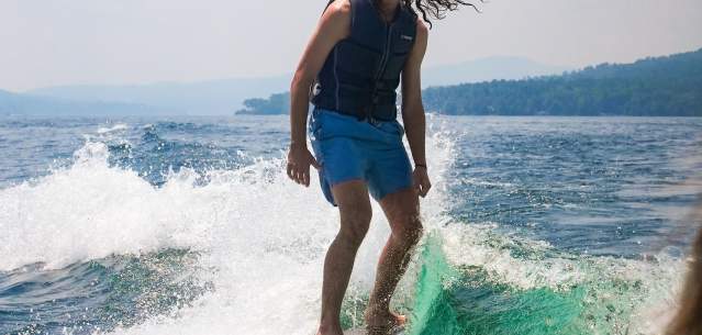 Wake Surfing with ADK Boat Tours