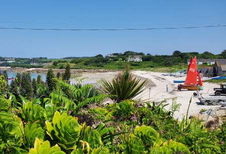 A view of Porthmellon Beach
