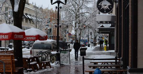 Downtown Eugene in winter by Colin Morton