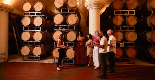 Barrel Room Tour at King Estate