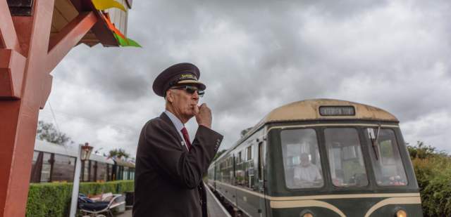Kent & East Sussex Railway on a rainy day