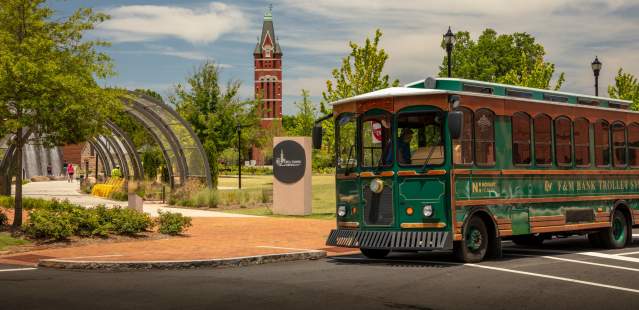 Trolley at Bell Tower Green