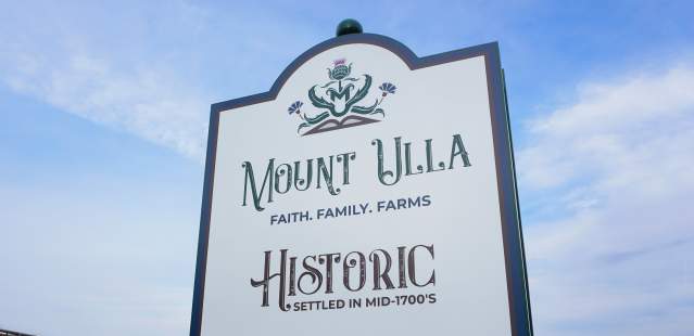 Mount Ulla's welcome sign