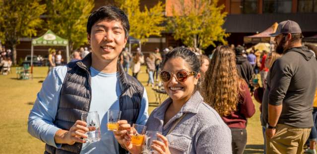 Couple at Bell Tower BREWFEST