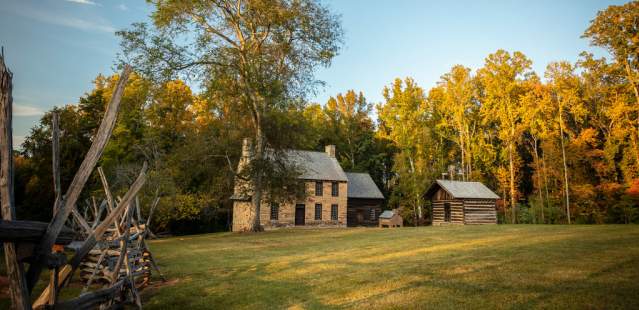 Old Stone House in Fall