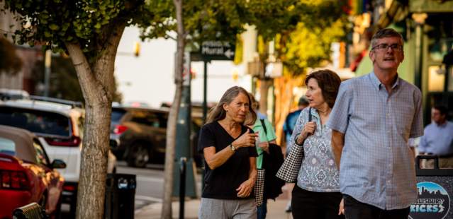 Group walking in Downtown Salisbury