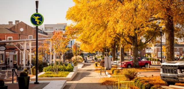 West Ave. in Kannapolis during the fall