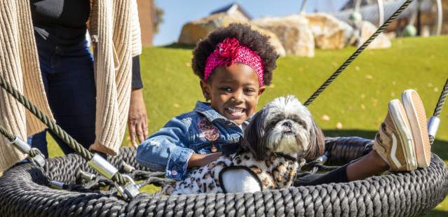 Playing at Bell Tower Green