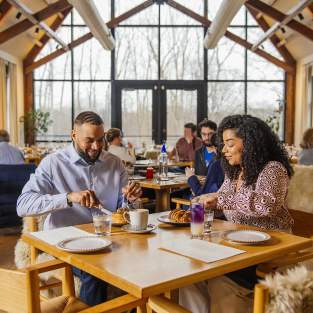COUPLE DINING AT DIXBORO PROJECT