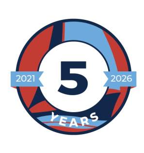 Ironman 5 year anniversary logo