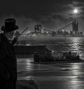 Ghost walk creepy Sandusky coal docks full moon Doug
