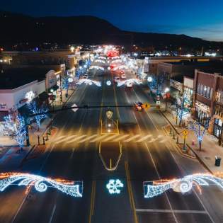 Cedar City Downtown lit up for the holidays