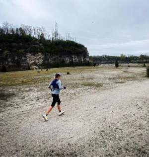 person running on trail