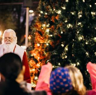 Light Up Dunwoody Santa Menorah Christmas Tree