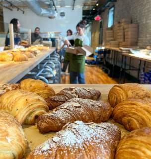 pastery selection on the counter of the sour bakery in downtown rapid city