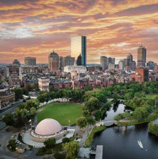 Aerial view of Boston's Skyline