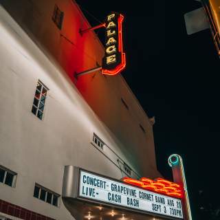 Palace Theater's neon sign