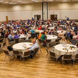 Large group attending an event at the Grapevine Convention Center