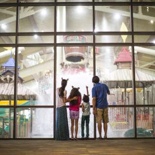 View of Great Wolf Lodge's indoor water park