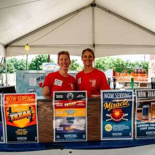 Volunteers during Main Street Fest in Grapevine, Texas