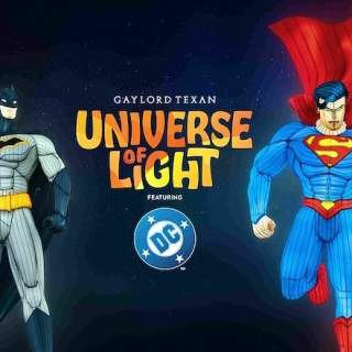 Promo graphic of Gaylord Texan Universe of Light exhibit in Grapevine, Texas