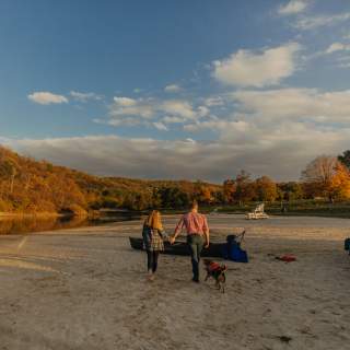 Couple + Dog Canoe - Rocky Gap State Park - Flintstone