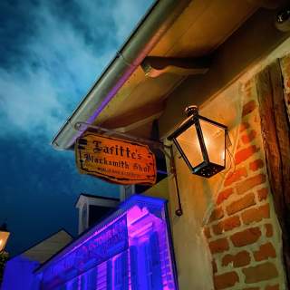 The Exterior of Lafitte's Blacksmith Bar at Night