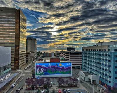 Downtown Anchorage G Street Mural