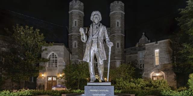 Frederick Douglas statue at WCU