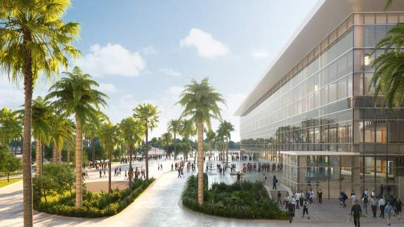 Rendering BCCC - Plaza Facing East Elevation